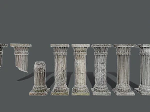 Castle pillar 3D Model