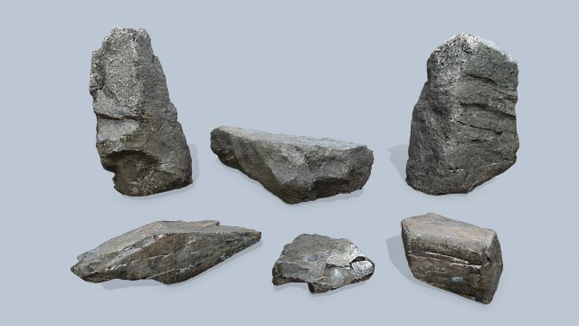 Rocks 3D Модель .c4d .max .obj .3ds .fbx .stl .blend 