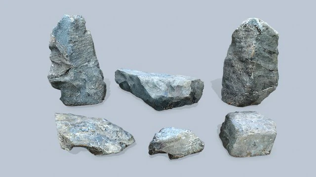 Sea rocks 3D Model .c4d .max .obj .3ds .fbx .stl .blend 