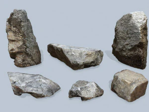 चट्टानों 3D मॉडल