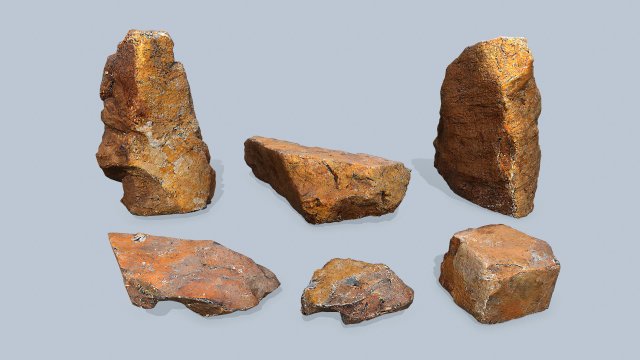 Desert rocks Modello 3D .c4d .max .obj .3ds .fbx .stl .blend 