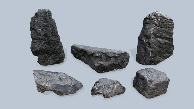 Cliff rocks 3D Model .c4d .max .obj .3ds .fbx .stl .blend