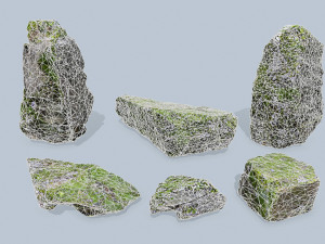 Forest rocks Model 3D