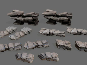 Desert rocks 3D Model