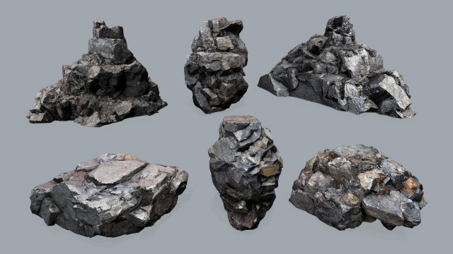 Cliff rocks Model 3D .c4d .max .obj .3ds .fbx .stl .blend 