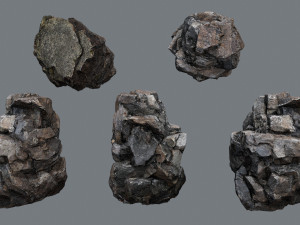 Cliff rocks Model 3D