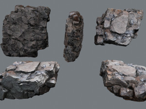 Cliff rocks Model 3D