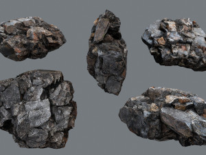 Cliff rocks Model 3D