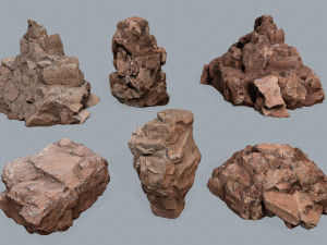 Desert rocks Modèle 3D