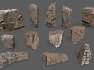 Rochas do deserto Modelo 3D