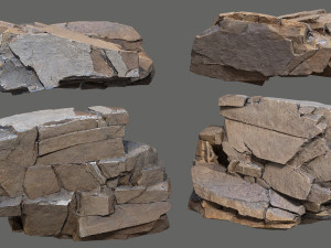 Desert rocks 3D Model