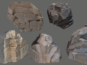 Desert rocks 3D Model