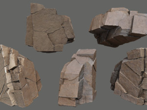 Desert rocks 3D Model