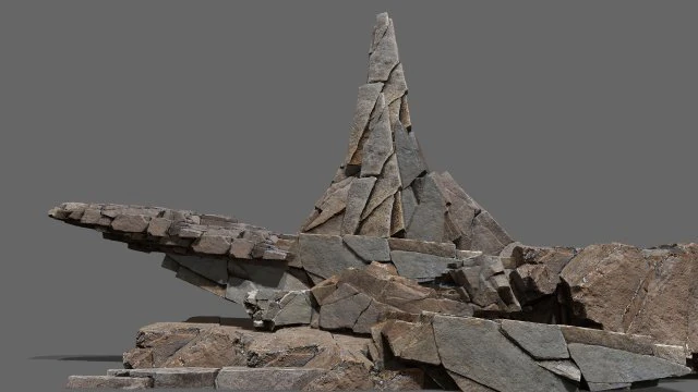 Desert rocks 3D Model .c4d .max .obj .3ds .fbx .stl .blend