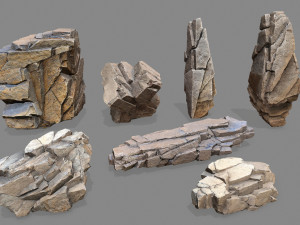 Desert rocks 3D 模型