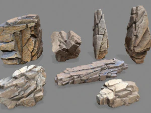 Desert rocks 3D Model
