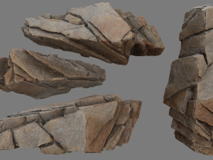 Desert rocks 3D 模型