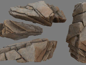 Desert rocks 3D Model