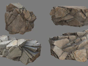 Desert rocks 3D Model