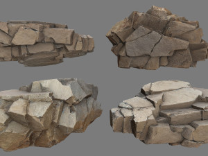 Desert rocks 3D 模型