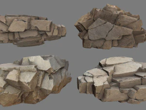 Desert rocks 3D Model