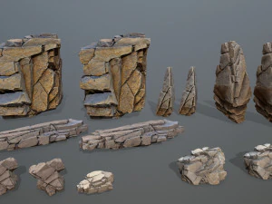 Desert rocks 3D Model