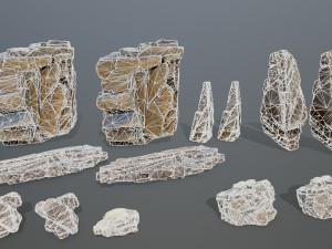 Desert rocks 3D 模型