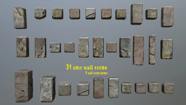 Stones 3D Model .c4d .max .obj .3ds .fbx .stl .blend