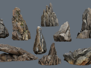Cliff rocks 3D Model