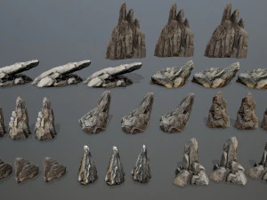 Cliff rocks 3D Model