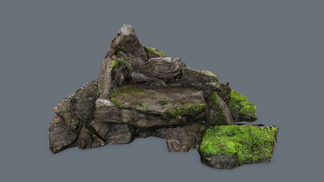 Forest rocks 3D Model .c4d .max .obj .3ds .fbx .stl .blend 