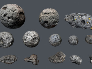 Asteroid set 3D Model