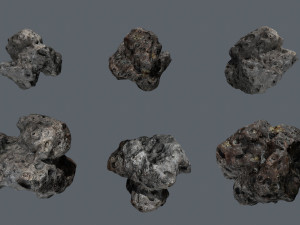 Asteroid set Model 3D