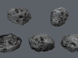 Asteroid set Model 3D