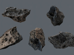 Asteroid set Model 3D