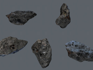 Asteroid set Model 3D