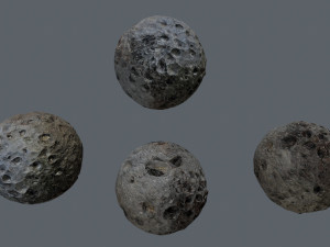 Asteroid set Model 3D