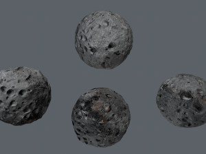 Asteroid set Model 3D