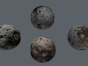 Asteroid set Model 3D