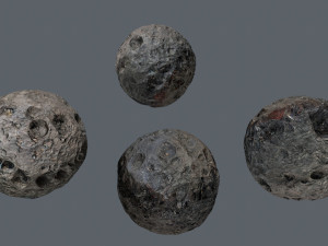 Asteroid set Model 3D