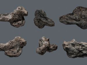 Asteroid set Model 3D