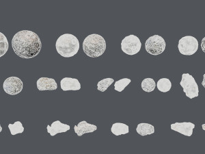 Asteroid set Model 3D