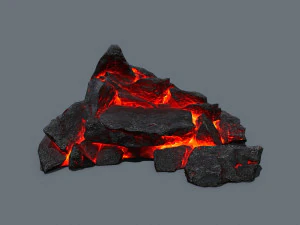 लावा चट्टानें 3D मॉडल