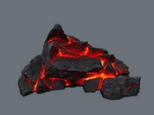 लावा चट्टानें 3D मॉडल