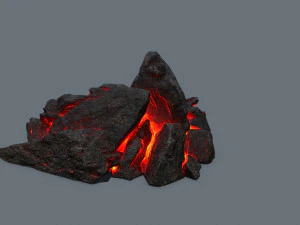 लावा चट्टानें 3D मॉडल