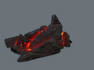 लावा चट्टानें 3D मॉडल