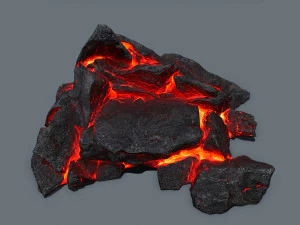 लावा चट्टानें 3D मॉडल