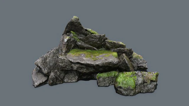 Forest rocks 3D Model .c4d .max .obj .3ds .fbx .stl .blend