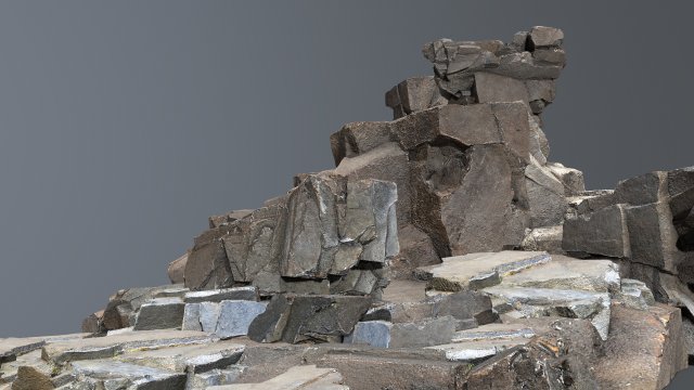 Cliff rocks Model 3D .c4d .max .obj .3ds .fbx .stl .blend 