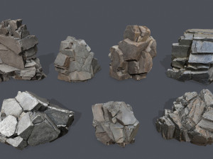 Cliff rocks Model 3D